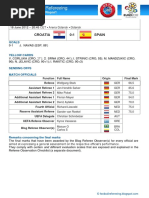 World of Football Refereeing: Croatia 0:1 Spain