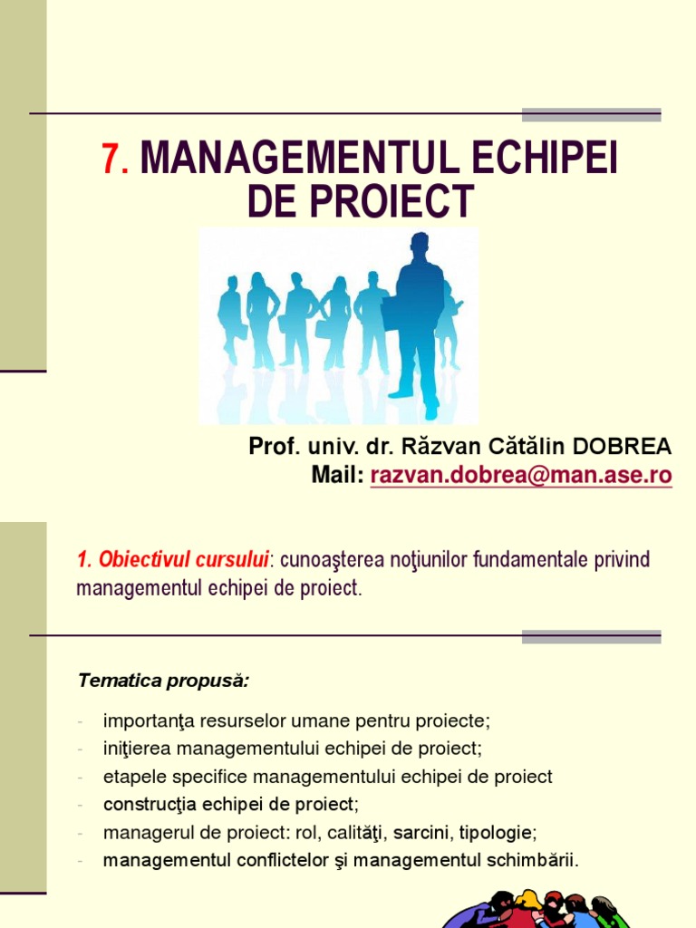 7 Managementul Echipei Proiect | PDF