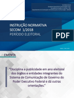 Apresentação SECOM PR - in 1-2018 - Publicidade Ano Eleitoral