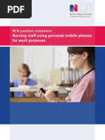 Nursing Staff Using Personal Mobile Phones For Work Purposes