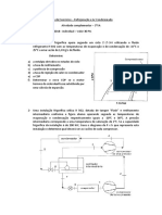 Lista de Exercícios 3°va - Refrigeração e Ar Condicionado