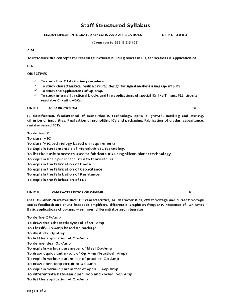 An InDepth Guide to Linear Integrated Circuits and Applications PDF