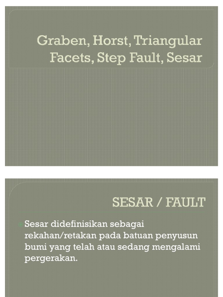 Graben, Horst, Triangular Facets, Step | PDF