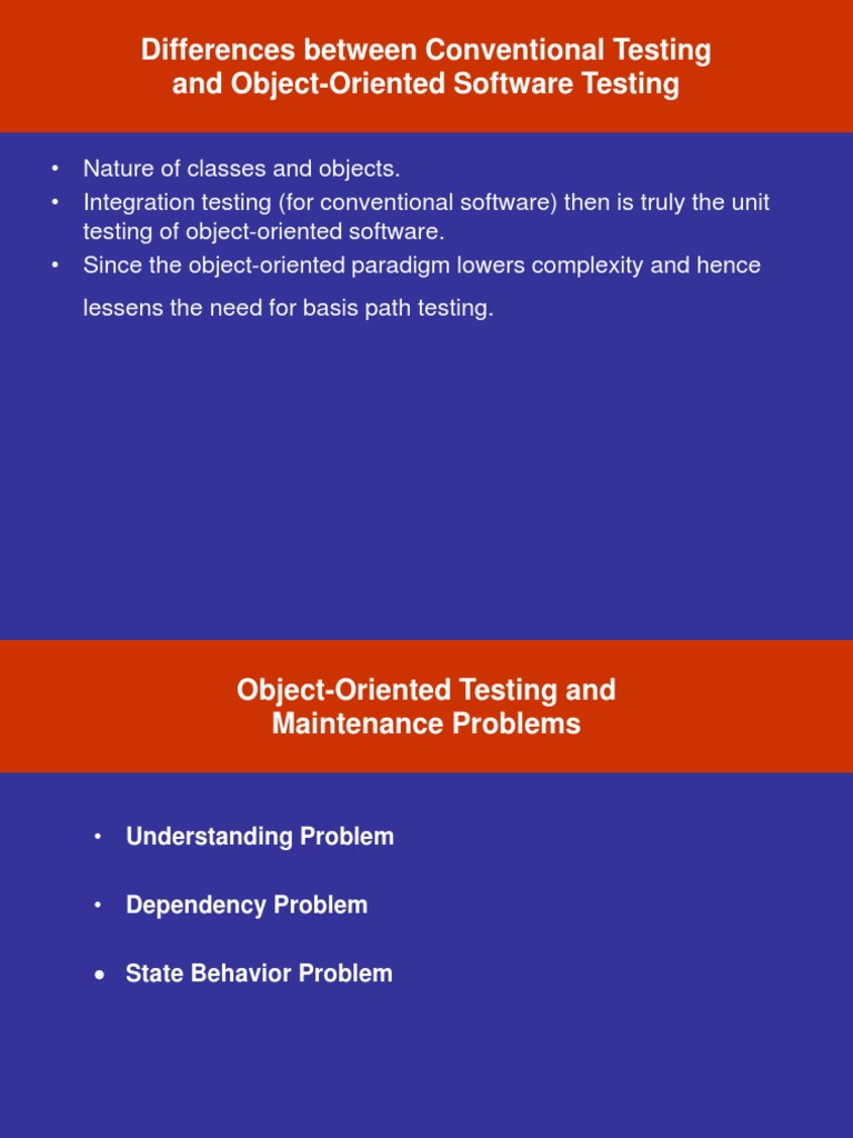 Differences between Conventional and OO Testing | PDF | Inheritance ...