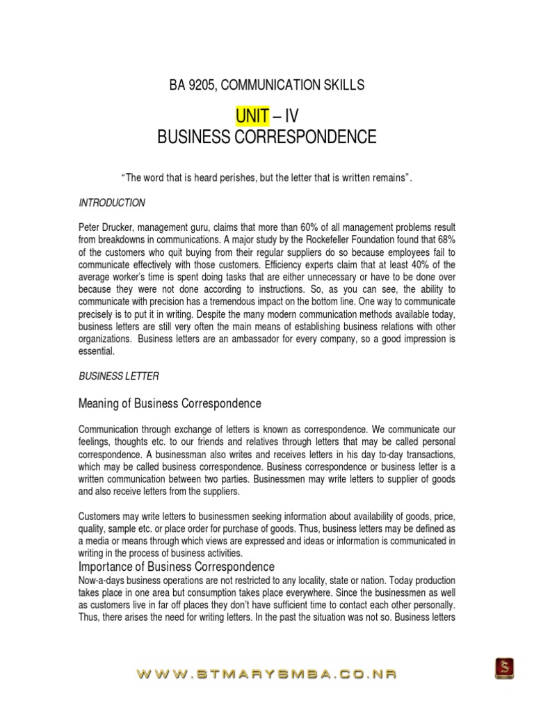 Communication Notes Unit 4 To 5 PDF | PDF | Agenda (Meeting) | Envelope
