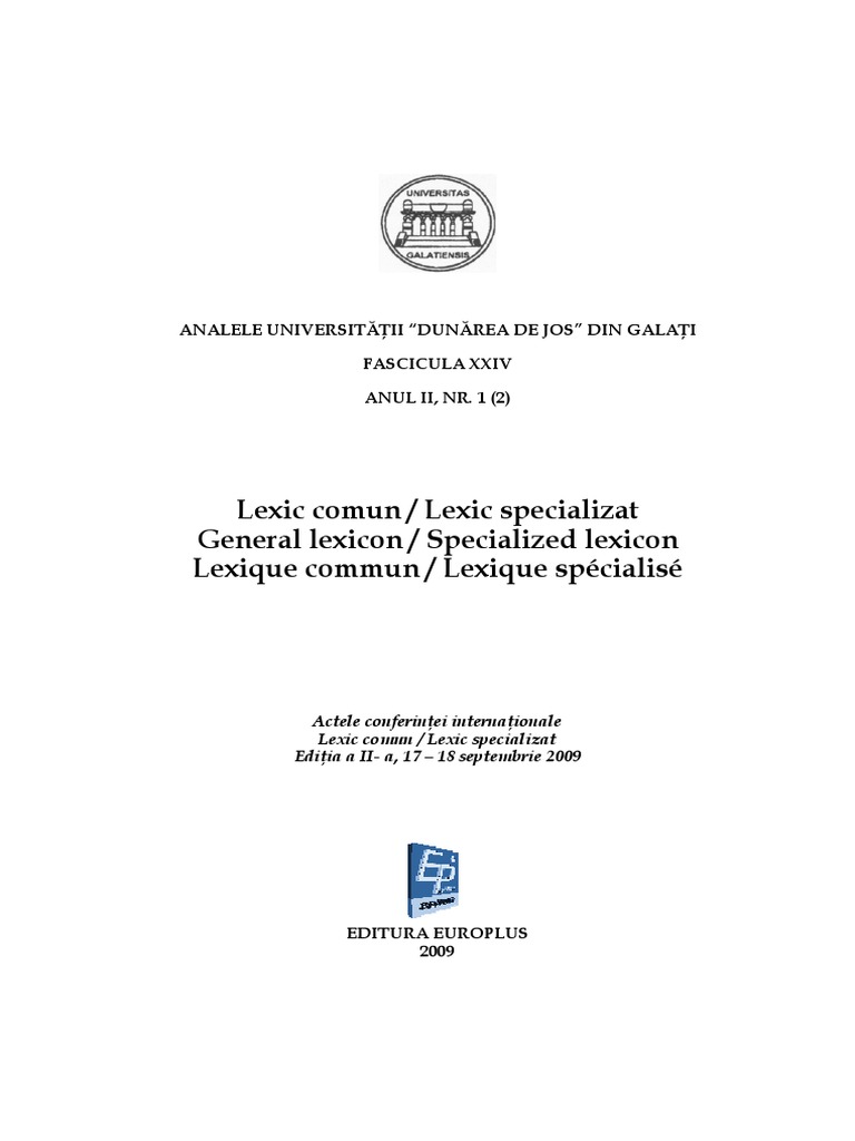 Lexic Comun PDF | PDF
