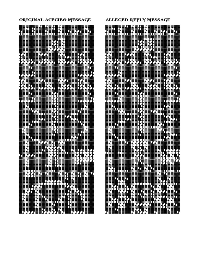 Binary Message Comparison Data | PDF | Hypothetical Life Forms ...