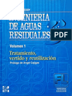 Ingeniería de Aguas Residuales, Volumen 1, 3ra Edición - METCALF &