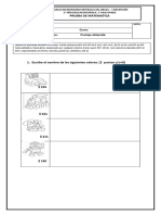 Prueba Sistema Monetario 2° Básico