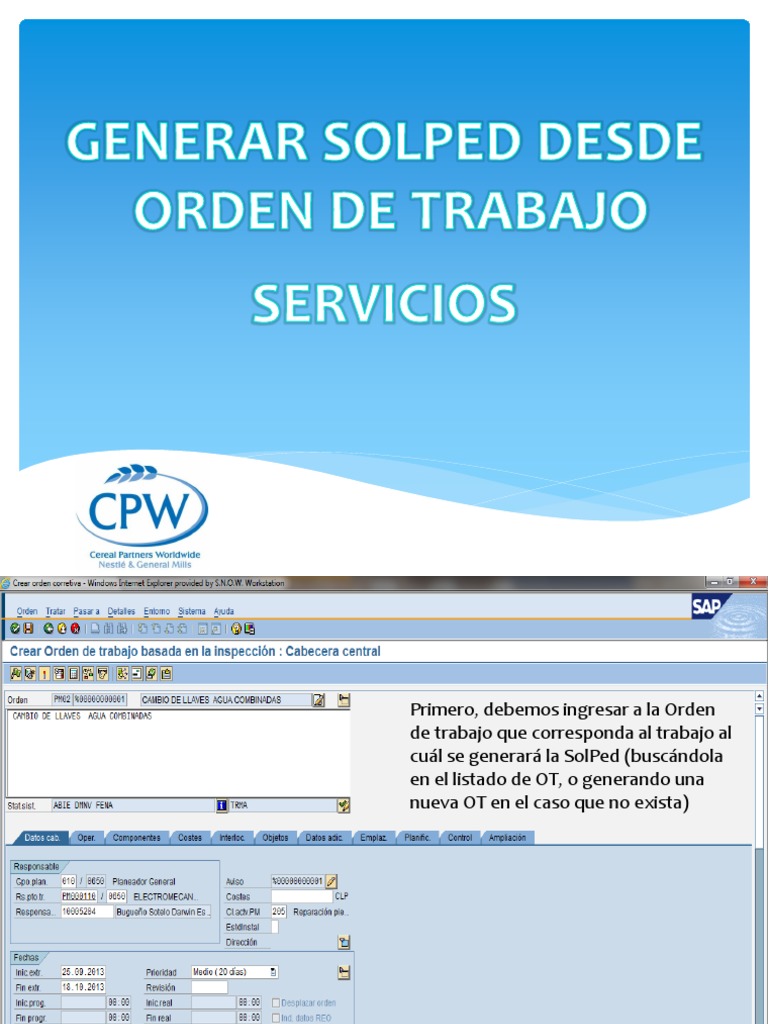 Creación de SolPed en SAP | PDF | Áreas de informática | Informática