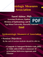 Epidemiologic Measures of Association: Saeed Akhtar, PHD