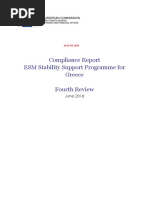 Greece's ESM programme -- Compliance Report, 4rd review