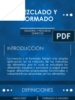 MEZCLADO Y FORMADO EN LA INDUSTRIA ALIMENTARIA