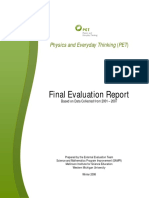 PET Final Evaluation Report