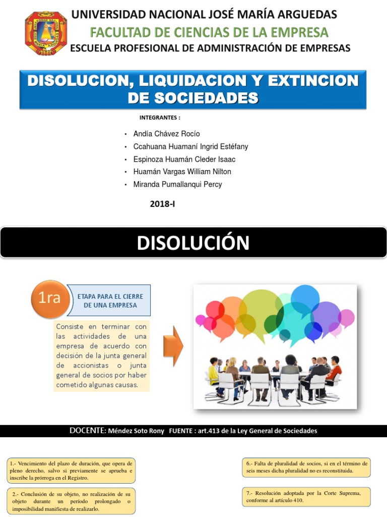 Disolucion Liquidacion Y Extincion De Sociedades Pdf Sociedad De