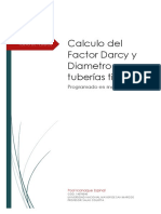 Calculo Del Factor Darcy FD y El Diametro Tuberia Tipo II