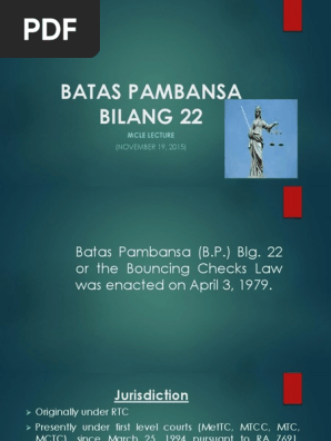 Batas Pambansa Bilang 22