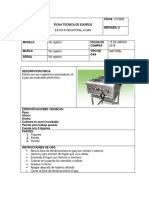 Ficha Tecnica de Equipos y Uensilios