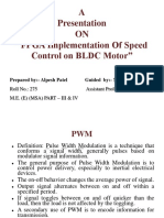 A Presentation ON "FPGA Implementation of Speed Control On BLDC Motor"