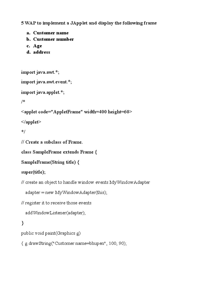 a-customer-name-b-customer-number-c-age-d-address-5-wap-to