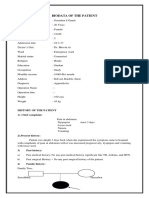 History of The Patient 1) - Chief Complaint