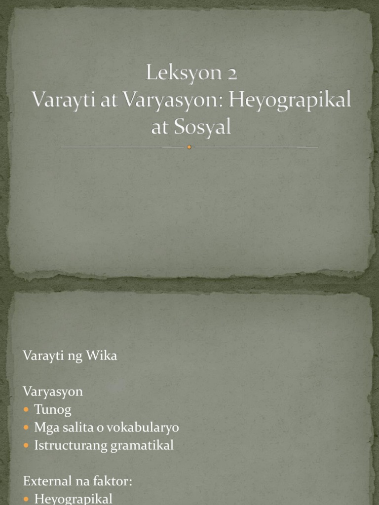 Leksyon 2 | PDF