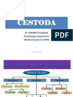 Cestoda: Dr. Hendra (Tropmed) Parasitology Department Medical Faculty of Unpri
