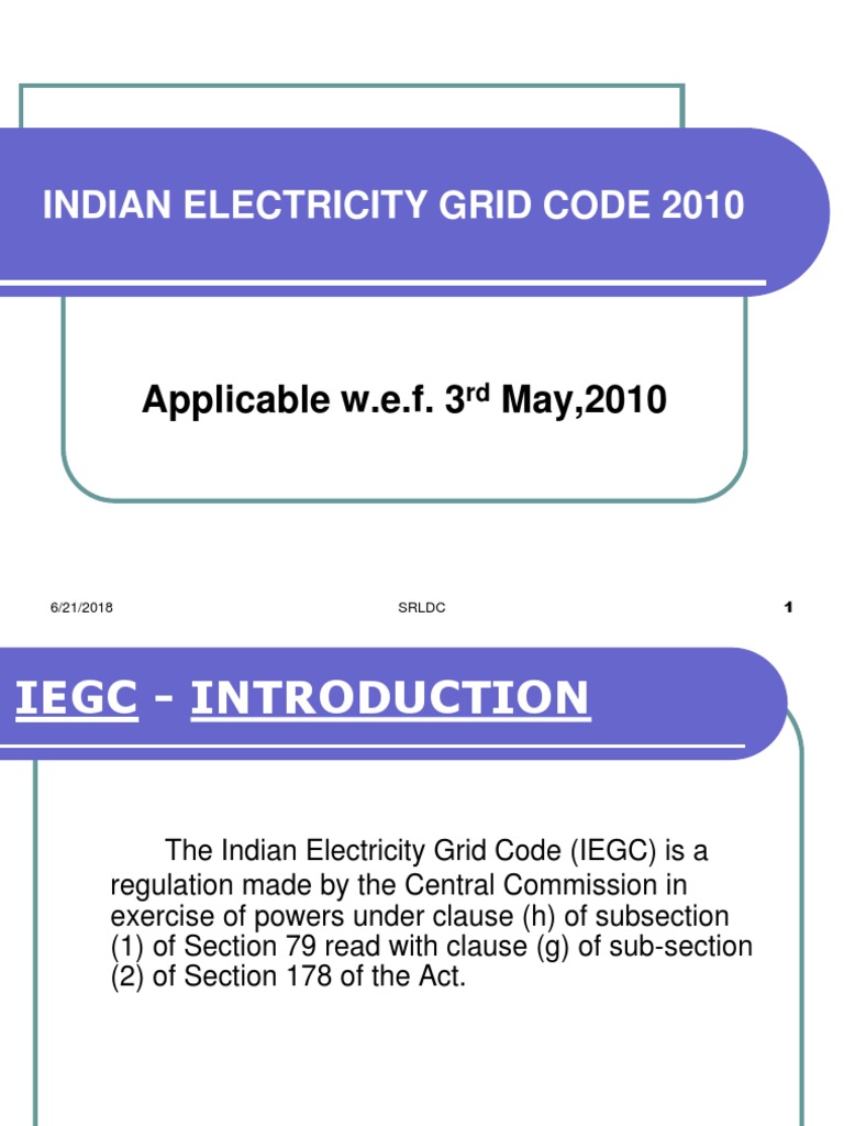 Indian Electricity Grid Code 2010 | PDF | Electrical Grid | Electric ...