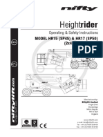 Heightrider: Operating & Safety Instructions MODEL HR15 (SP45) & HR17 (SP50) (2x4 & 4x4) SERIES