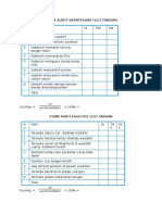 Form Audit Kepatuhan Cuci Tangan PDF