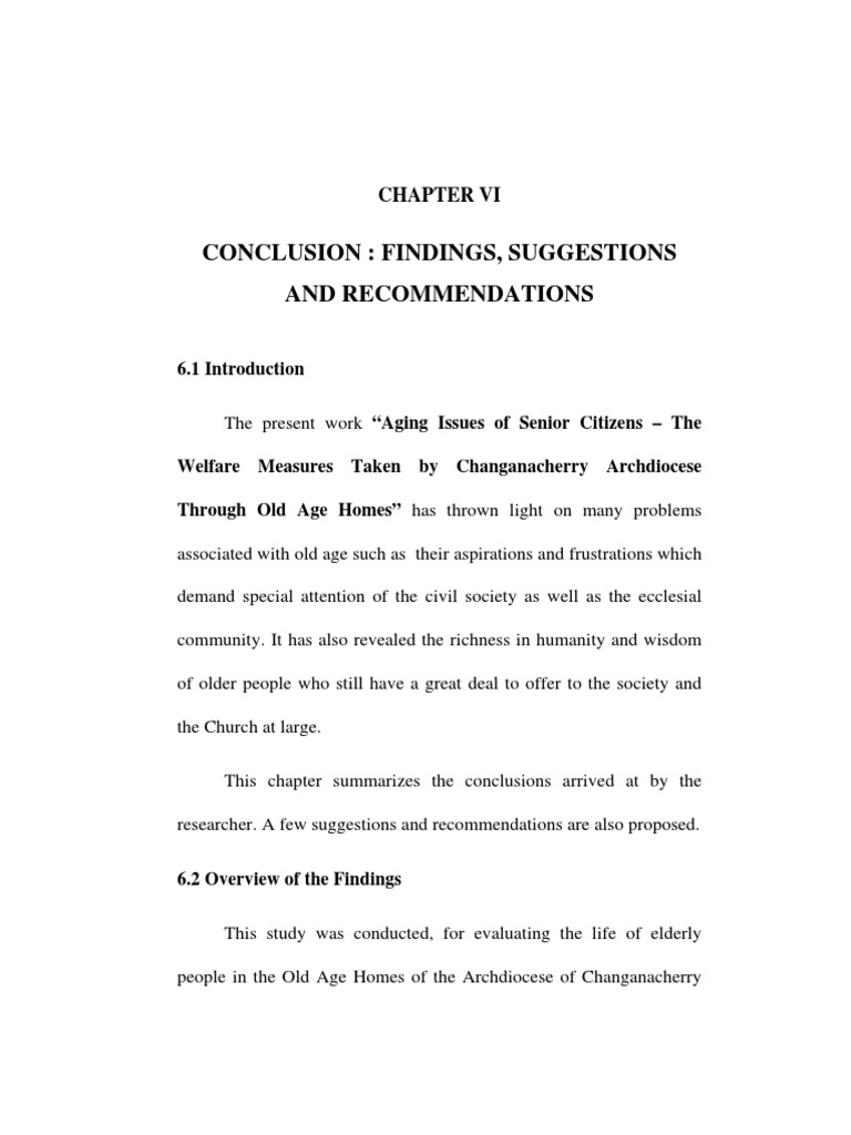 Conclusion - Age Friendly Design | PDF | Old Age | Caregiver