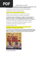 Questões Objetivas 9 Ano 2 Bim