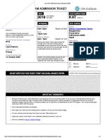 June 2018 CFA Examination Admission Ticket PDF