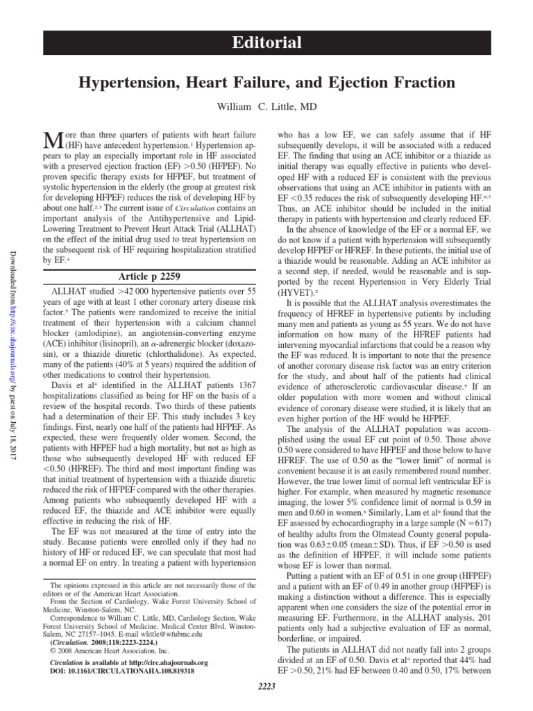 Hipertension and Heart Failure - Full | PDF | Coronary Artery Disease ...