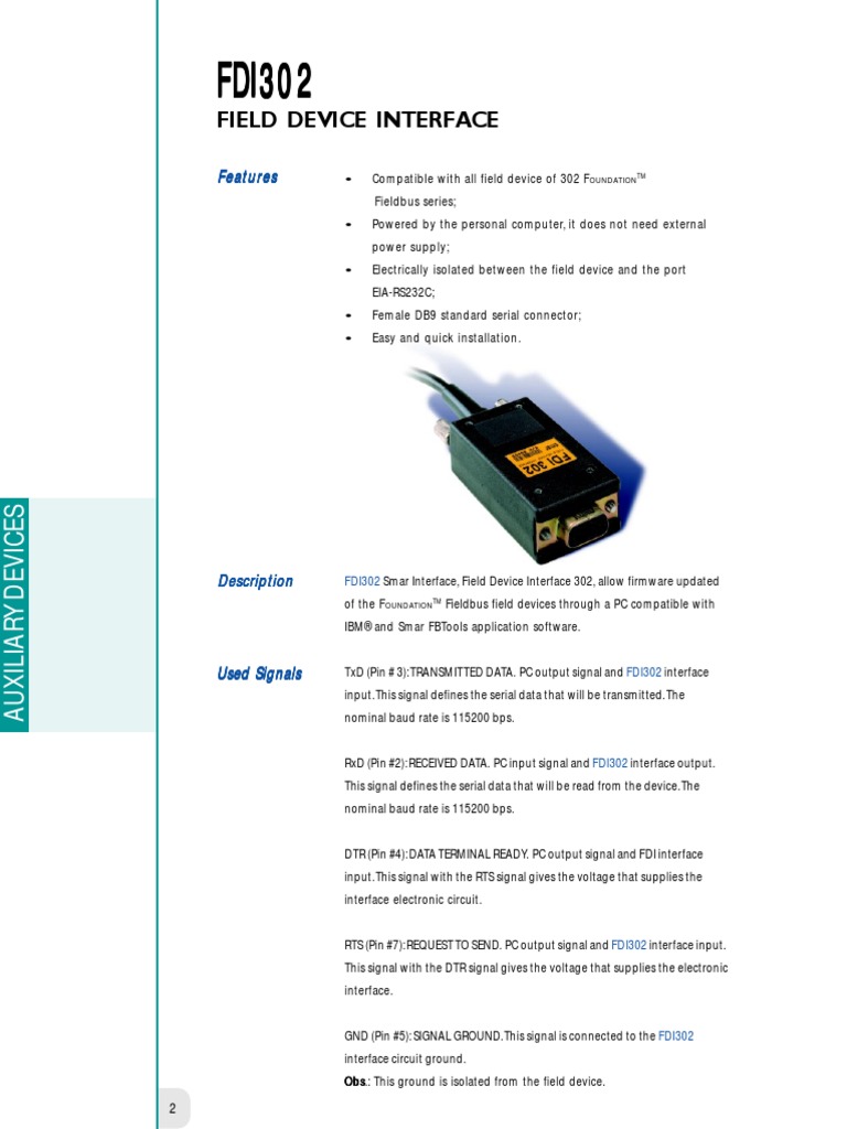 FDI302 FDI302 FDI302 FDI302 FDI302: Field Device Interface | PDF ...