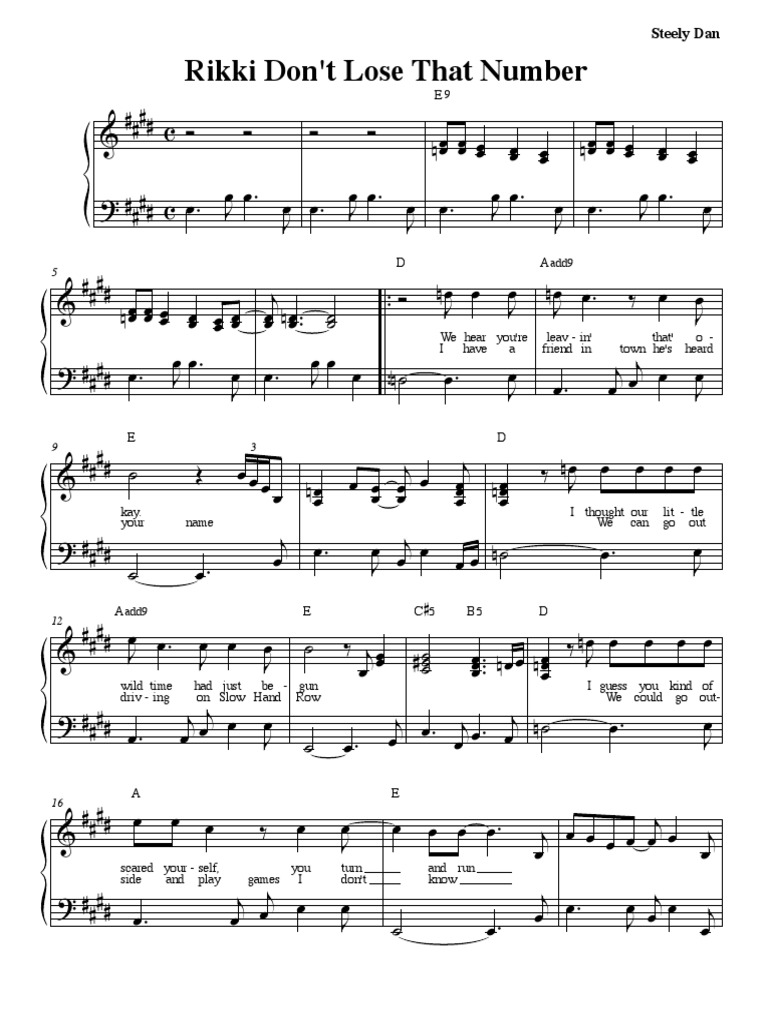 Rikki Don't Lose That Number: Steely Dan | Chansons produites par