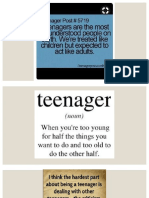 Being A Teenager