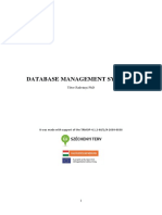 Database Management Systems: Tibor Radványi PHD