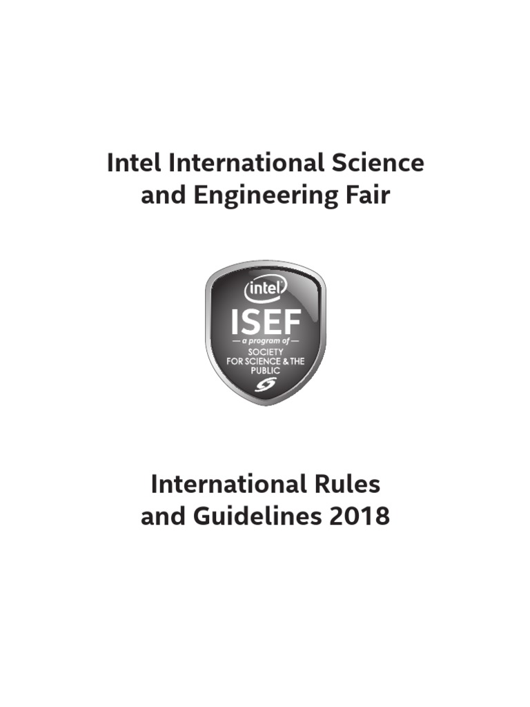 Intel Isef 2018 Guidelines | PDF | Institutional Review Board | Science