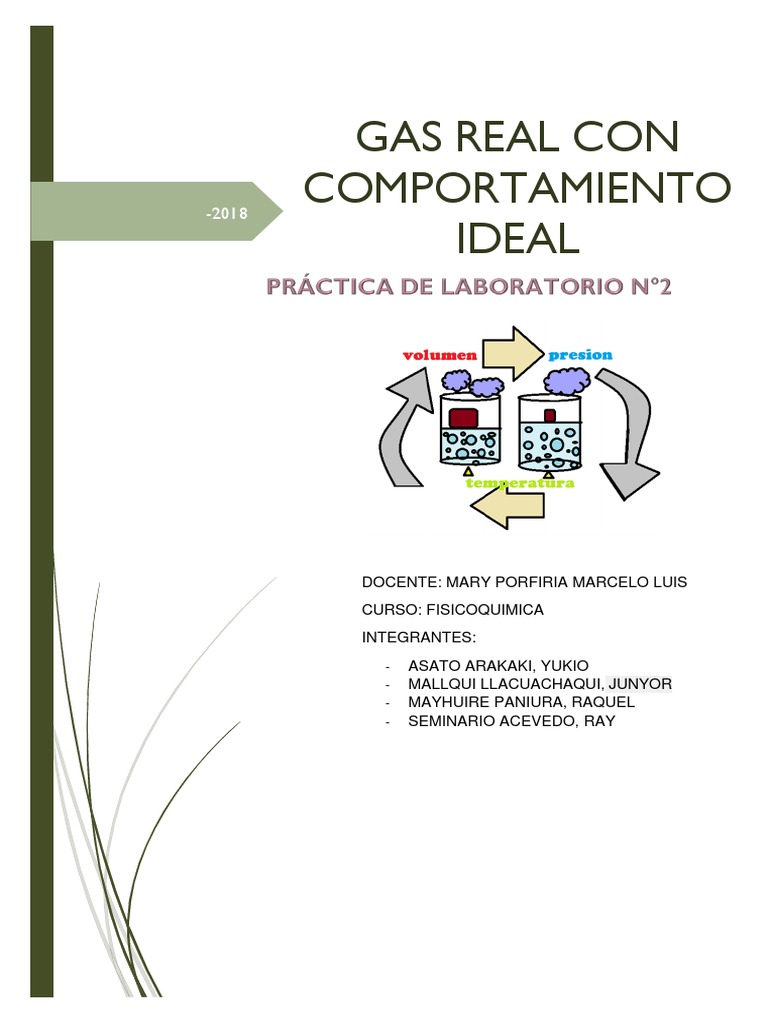 Comparación entre gases ideales y reales | PDF | Gases | Física teórica