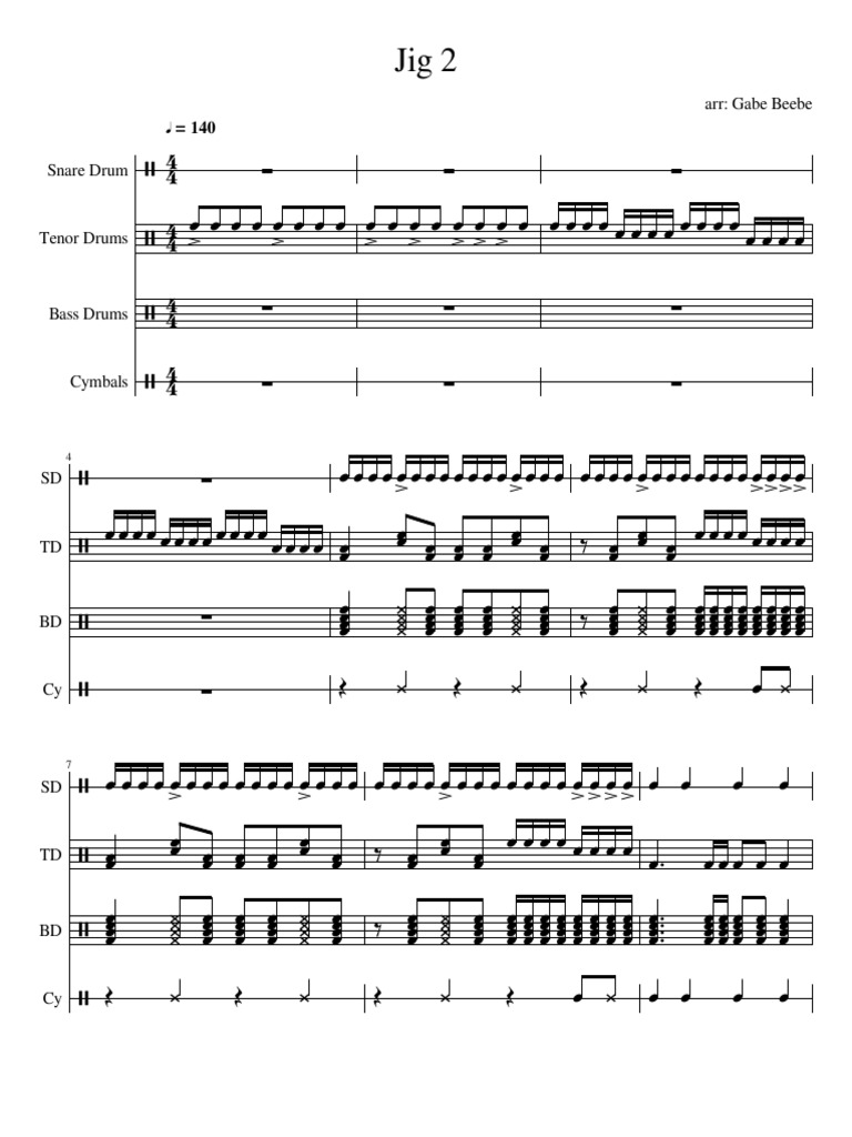 Jig 2 Drumline Oak Mountain PDF PDF Performing Arts Companies