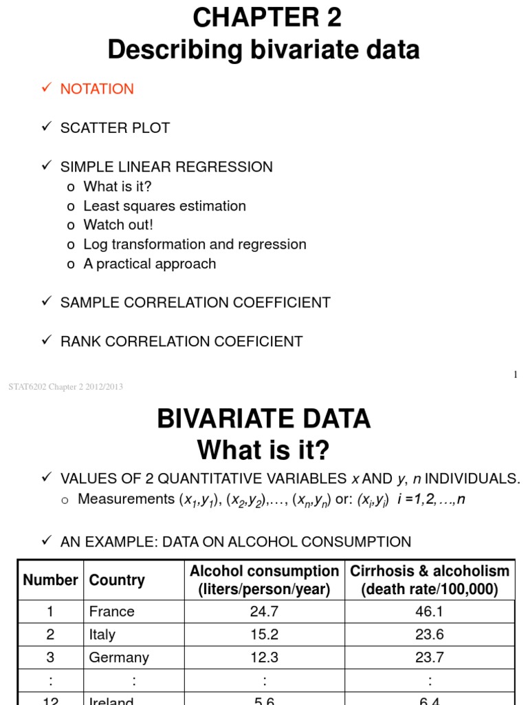 Intro To Statistics - Lecture 2 | PDF | Correlation And Dependence ...