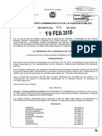 Decreto 324 Del 19 Febrero de 2018