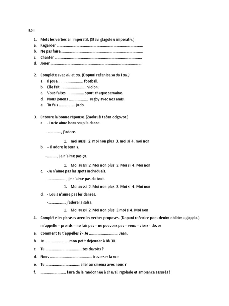 Test Za 6 Razred Pdf