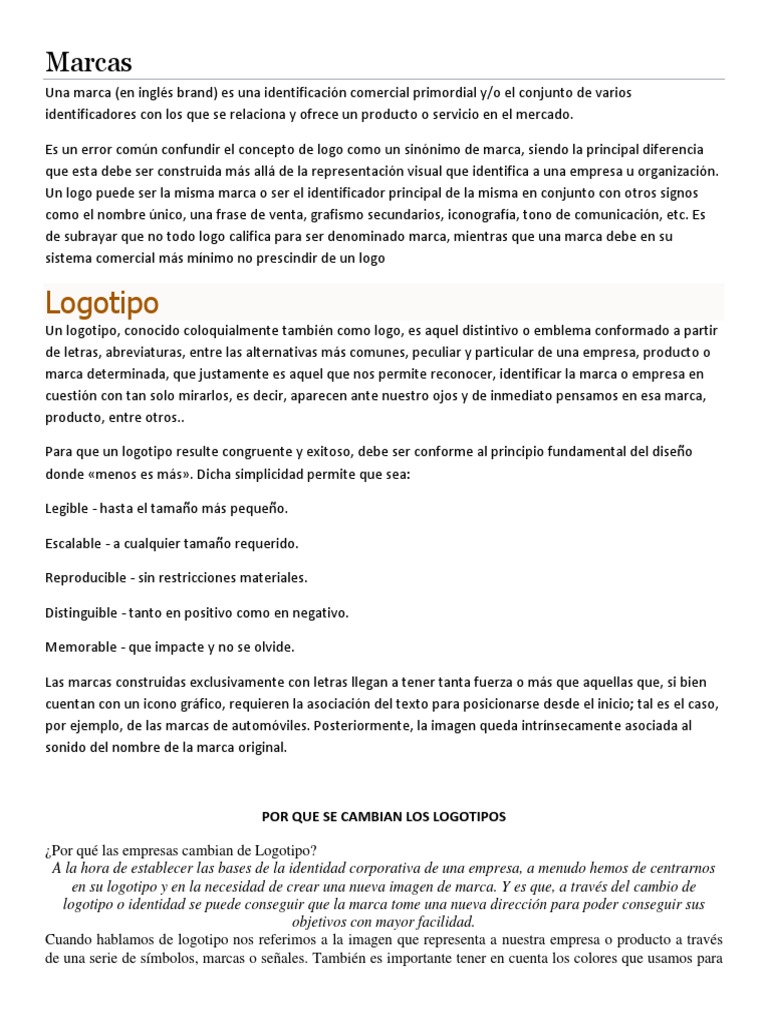Logos y marcas: importancia y cambios | PDF | Logos | Marca