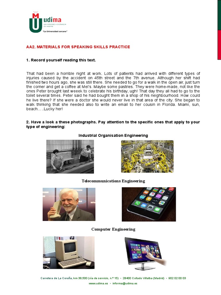 Materials For Speaking Skills Practice PDF