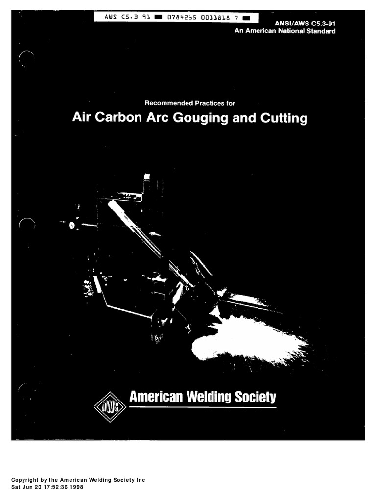 AWS C5.391 Air Carbon Arc Gouging and Cutting PDF