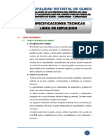 1.2 Especificaciones Tecnicas - Linea de Impulsion