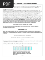 Instructions - Osmosis & Diffusion Exeriment