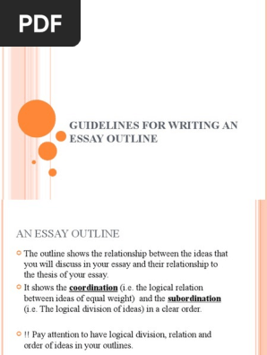 Essay Outline